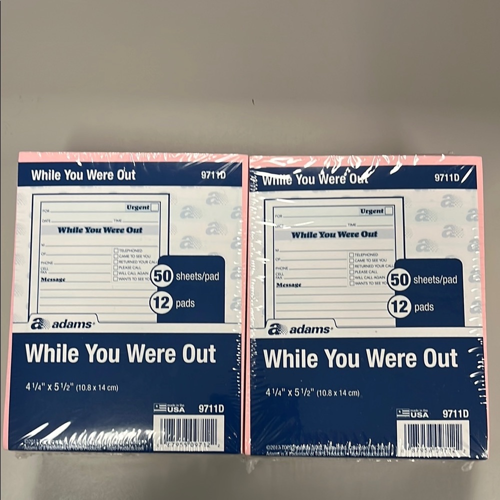 Adams Pink While You Were Out Message Pads